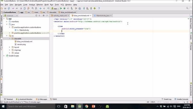 Creating Custom Buttons Android Tutorial смотреть онлайн