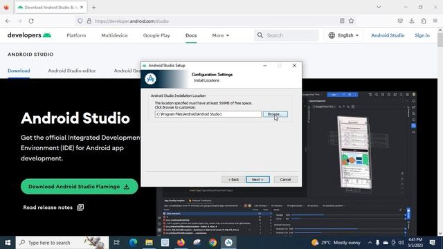 Install android studio stable latest version Flamingo 2022.2.1 on windows 10 operating system смотреть онлайн