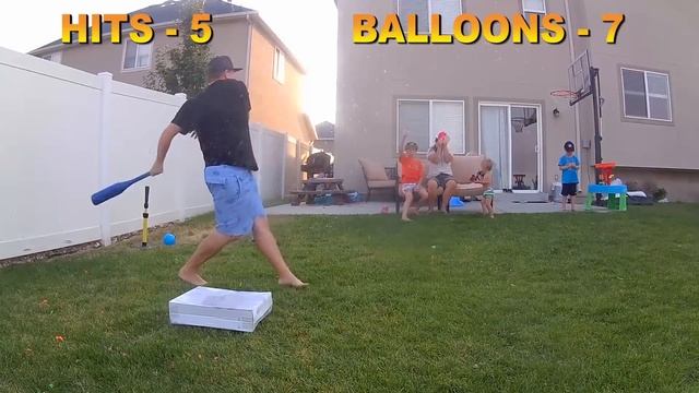 ⚾️Baseball Home Run Derby with Water Balloons and Dizzy Goggles!⚾️ смотреть онлайн