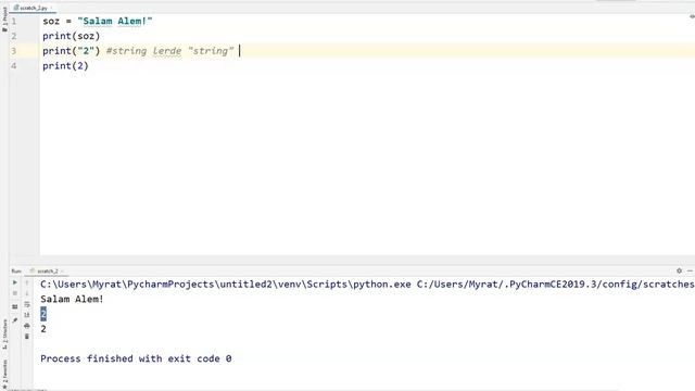 Türkmençe Python täze öwrenjeler üçin | Print #7 смотреть онлайн