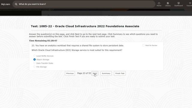1Z0-1-085-22 Oracle Cloud Infrastructure 2022 Foundations Associate смотреть онлайн