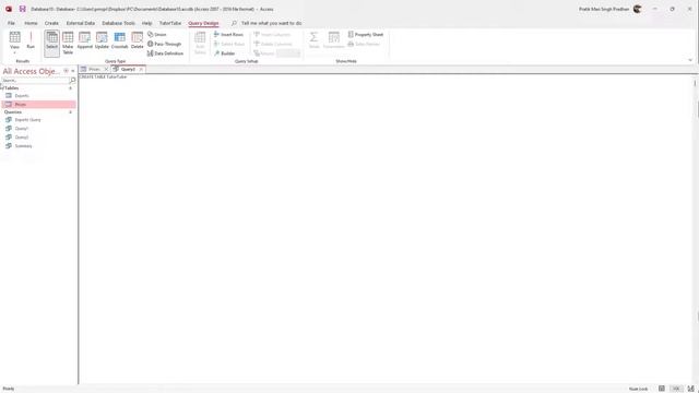 MS Access Tutorial - Lesson 107 - SQL Query CREATE TABLE смотреть онлайн
