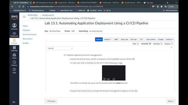 [ACD] Lab 13.1 Automating CodeDeploymentswith a CI/CD Pipeline смотреть онлайн