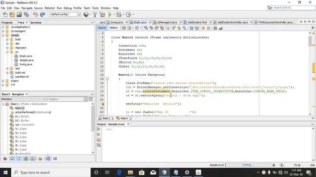 How to connect oracle database with java swing using JDBC -Tamil смотреть онлайн