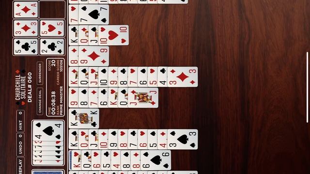 Churchill Solitaire Deal #060 смотреть онлайн