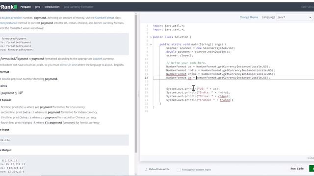 Day 13 Java Currency Formatter || HackerRank смотреть онлайн