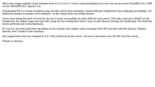 Wordpress: White screen of death in Dashboard after clean installation смотреть онлайн