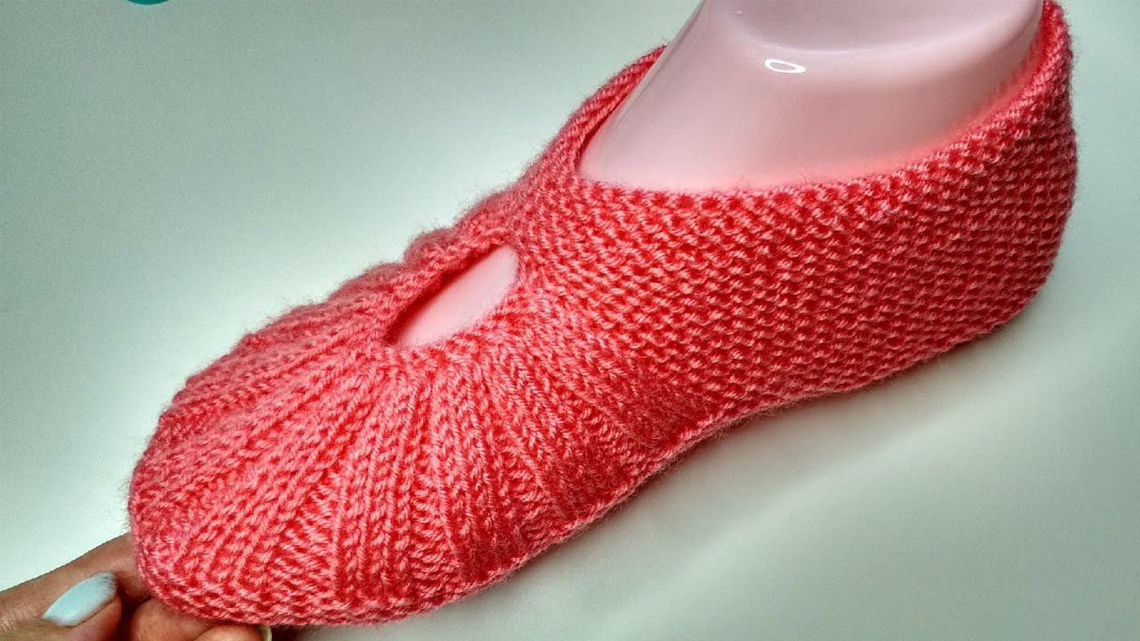 Следки спицами. Очень простые следки на двух спицах смотреть онлайн