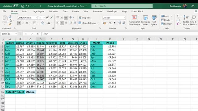 Simple and Dynamic Charts in Excel смотреть онлайн