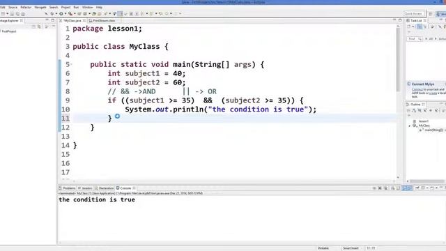9. Logical Operators in Java смотреть онлайн