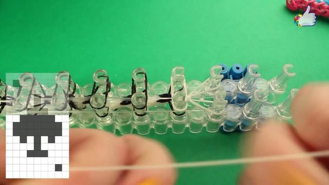 "Пиковый туз"- брелок-фреска из резиночек. Видеоурок #62 смотреть онлайн