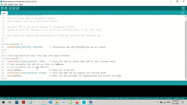 Blink NodeMCU in Arduino IDE смотреть онлайн
