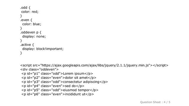 HTML : Javascript DOM manipulation with odd even class смотреть онлайн