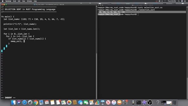 Rust (Part 14): SELECTION SORT ALGORITHM смотреть онлайн