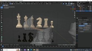 Таймлапс шахмат | Шахматные фигуры в Blender | Blender уроки для начинающих