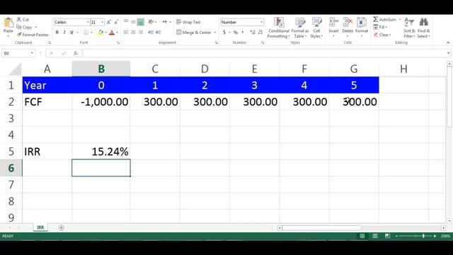 IRR Calculation using Excel смотреть онлайн