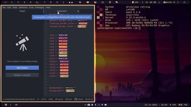 Leftwm theme with pywal смотреть онлайн