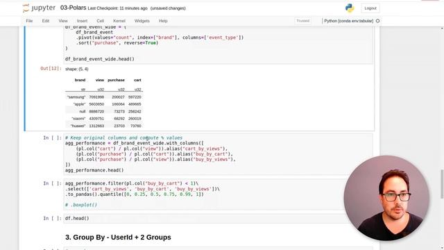 3) Polars Tutorial - GroupBy simple examples смотреть онлайн