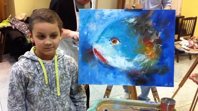 отзыв об уроке живописи в детской художественной школе Paintmart в центре СПб смотреть онлайн