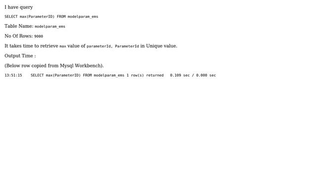 Databases: How to select max value faster from large size table? смотреть онлайн