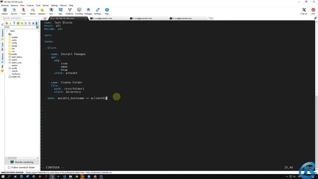 11 Ansible: Block & when. Блоки и условия. смотреть онлайн