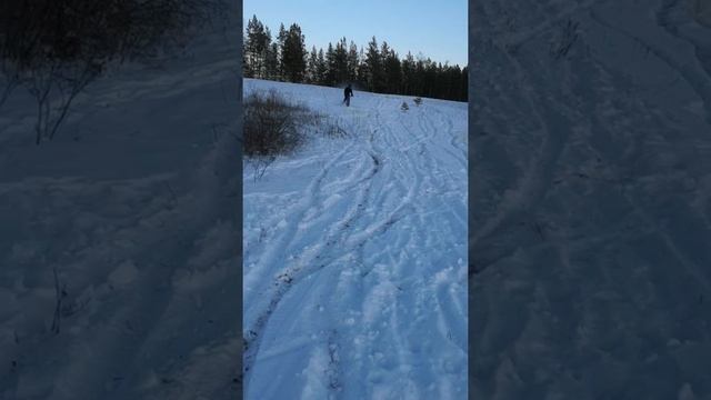 Зимняя покатушка на электробайке! смотреть онлайн