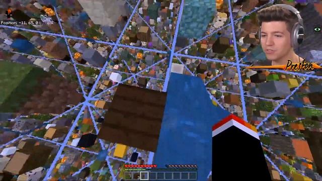 MINECRAFT HOUSE BUILT ENTIRELY On *FLOATING* BLOCKS! (MCPE Sky Grid)