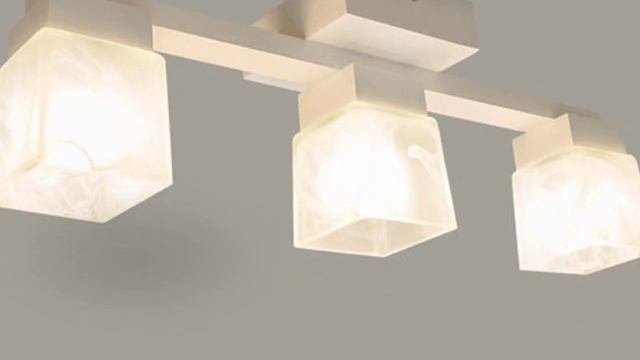 Люстра потолочная из дерева на 3 лампы с кубическими плафонами смотреть онлайн