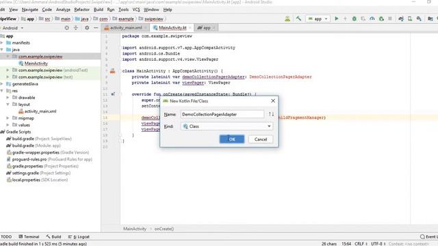 Implementing Swipe View using kotlin смотреть онлайн