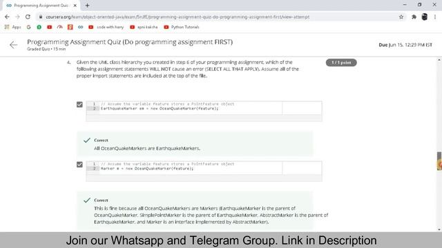 [Course 3] Object Oriented Programming in Java | University of California San Diego #courseraanswer смотреть онлайн