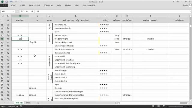 excel pro: film list by mrĐạt смотреть онлайн