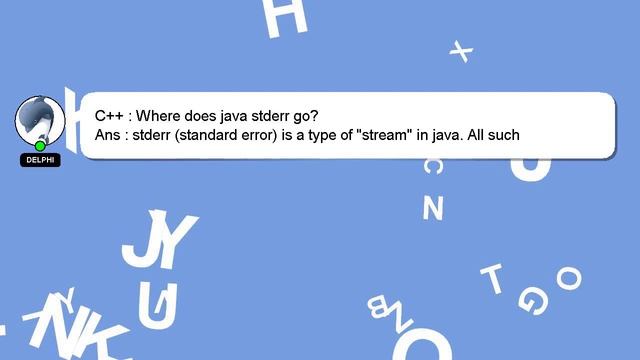C++ : Where does java stderr go? смотреть онлайн