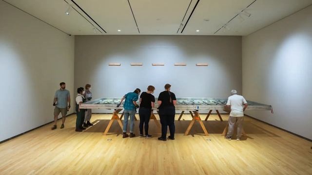 Installation of Jackson Pollock's "Mural" at Stanley Museum of Art, University of Iowa смотреть онлайн