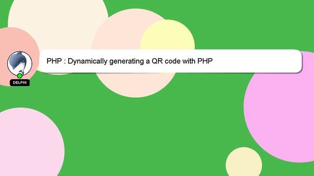 PHP : Dynamically generating a QR code with PHP смотреть онлайн