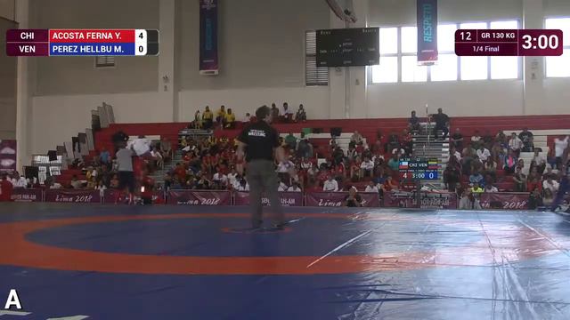 1/4 GR - 130 kg: Y. ACOSTA FERNA (CHI) v. M. PEREZ HELLBU (VEN) смотреть онлайн