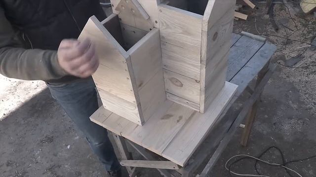 Скворечник из старых досок своими руками для дома в деревне | Дом для птиц на три семьи | Делай сам смотреть онлайн