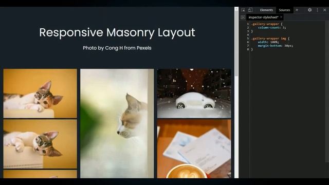 Responsive Masonry Layout смотреть онлайн
