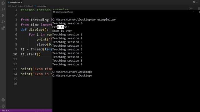 Daemon Thread Examples | Multithreading in Python | Python Tutorial in Hindi смотреть онлайн