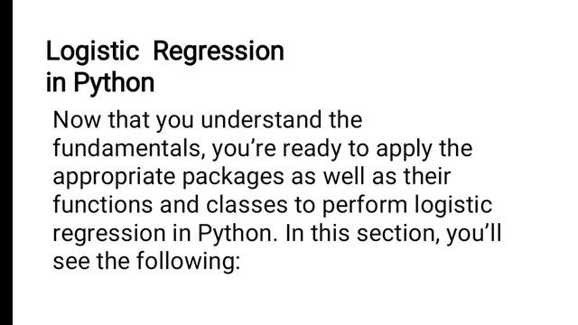 Logistic Regression in Python(my report) смотреть онлайн
