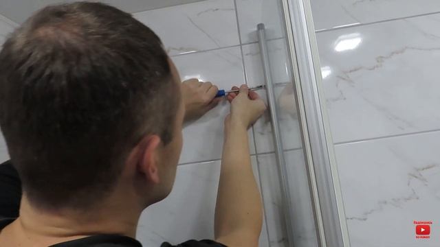 Стеклянная шторка для ванной, установка своими руками. смотреть онлайн