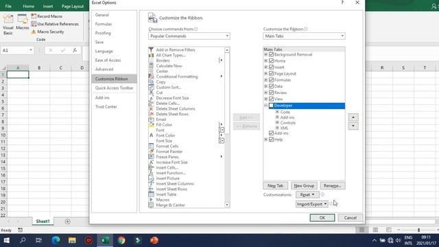 How to get Developer Tab - Excel 365 смотреть онлайн