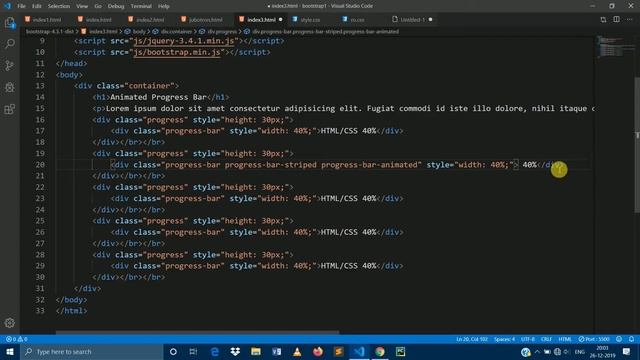 Create a Animated Progress Bar Using Only Bootstrap 4! || By Ritesh Rohit смотреть онлайн
