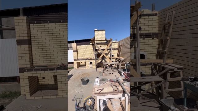 ?Процесс строительства барбекю комплекса ?#барбекюкомплекс #мангал #мангальнаязона