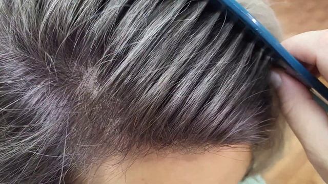 Hair coloring.Растяжка цвета на седых волосах. смотреть онлайн