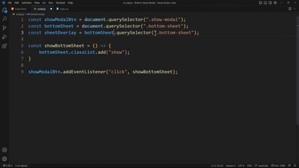 Create A Draggable Bottom Sheet Modal in HTML CSS & JavaScript | Bottom Sheet Modal in JavaScript