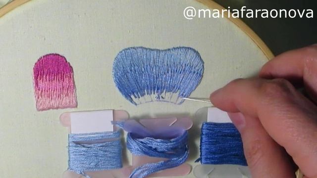 Вышивка гладью для начинающих/2 урок/Вышивка лепестка смотреть онлайн