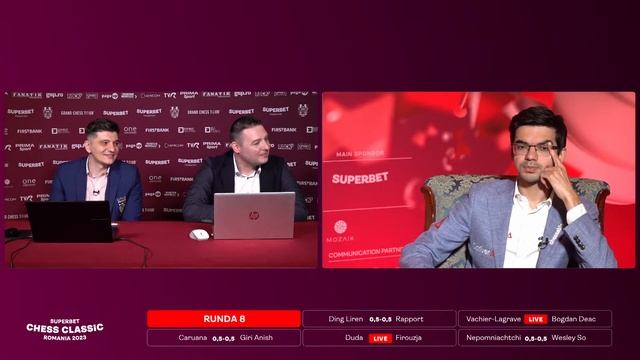 Superbet Chess Classic 2023 - Grand Chess Tour - RUNDA 8 LIVE смотреть онлайн