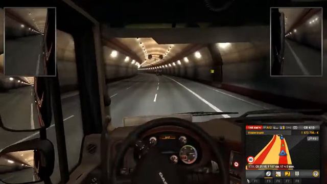 №1 (Продолжение) Прямая трансляция по игре Euro Truck Simulator 2 MP с Союз_Транс на 1374км Мат Ест смотреть онлайн