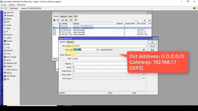Mikrotik Tutorial no. 34 - Auto failover in Mikrotik Router смотреть онлайн