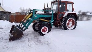 МТЗ 82. чистка снега в новом году